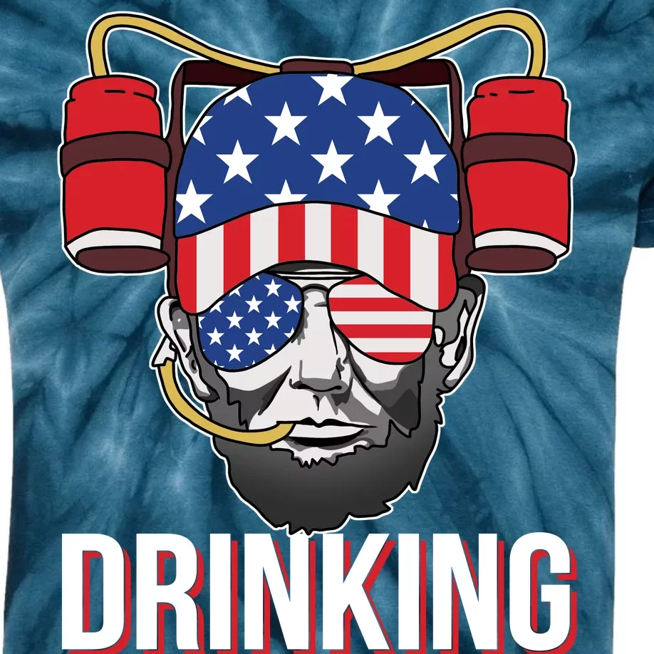 Drinking Like Lincoln Kids Tie-Dye T-Shirt