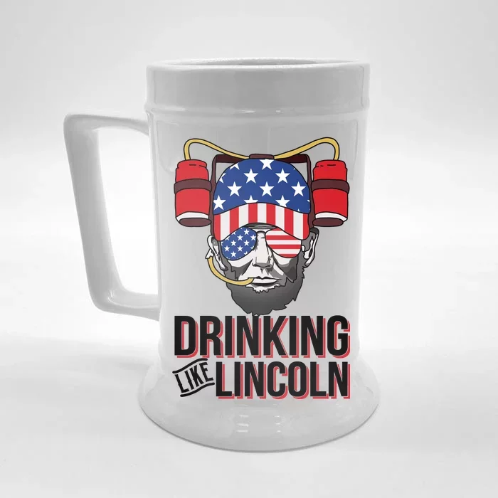 Drinking Like Lincoln Front & Back Beer Stein