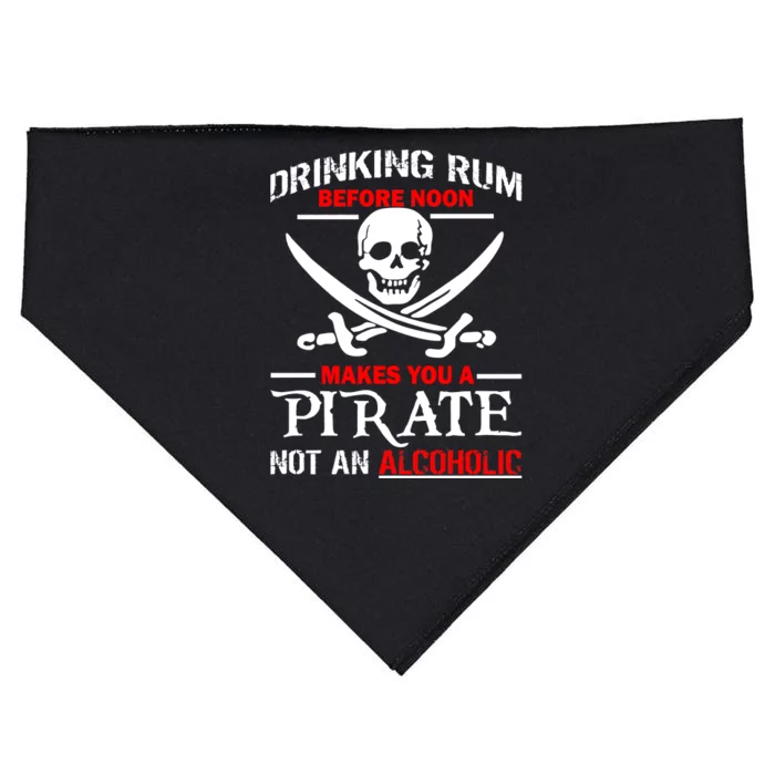 Drinking Rum Before Noon Makes You A Pirate USA-Made Doggie Bandana