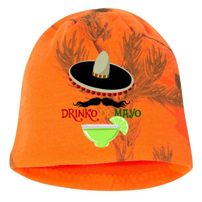 Drinko De Mayo Funny Cinco De Mayo Mustache Sombrero Kati - Camo Knit Beanie