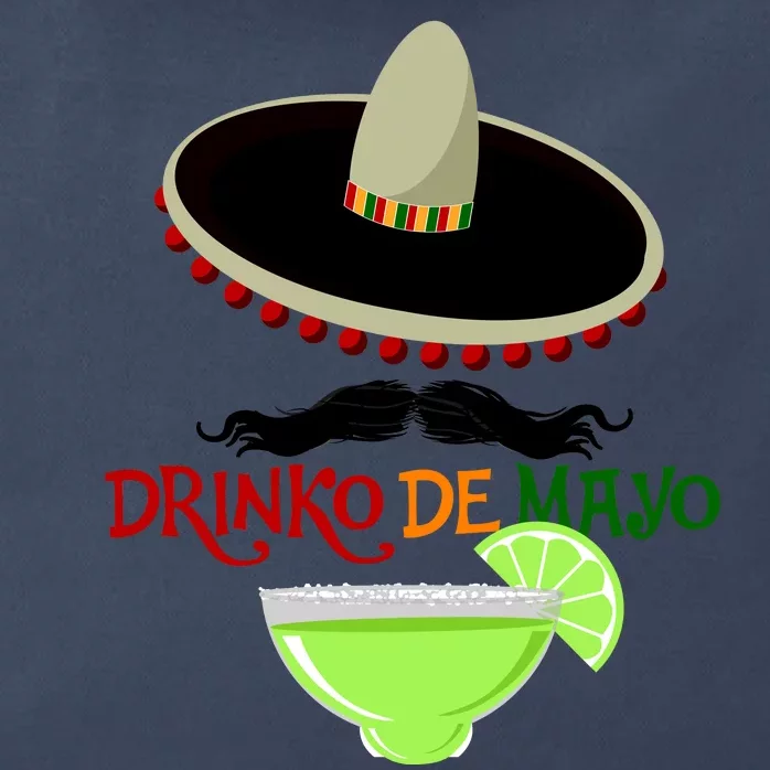 Drinko De Mayo Funny Cinco De Mayo Mustache Sombrero Zip Tote Bag