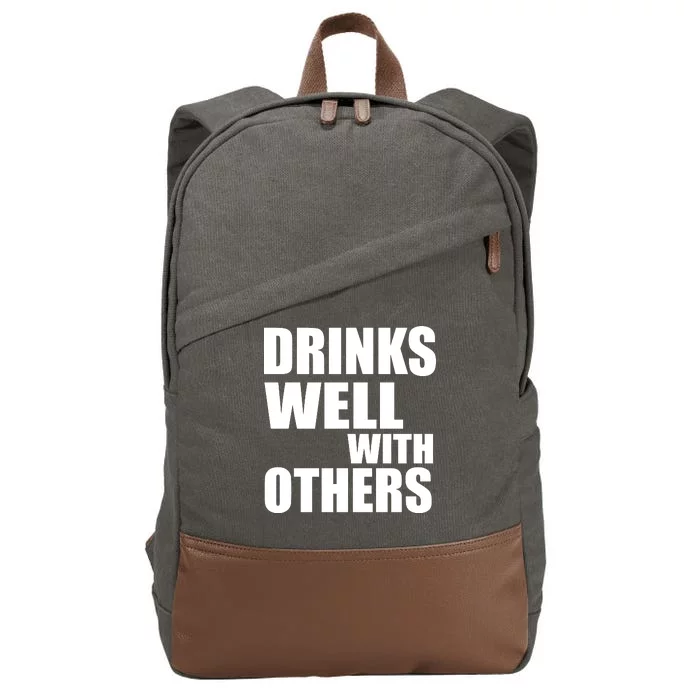 Drinks Well With Others Cotton Canvas Backpack