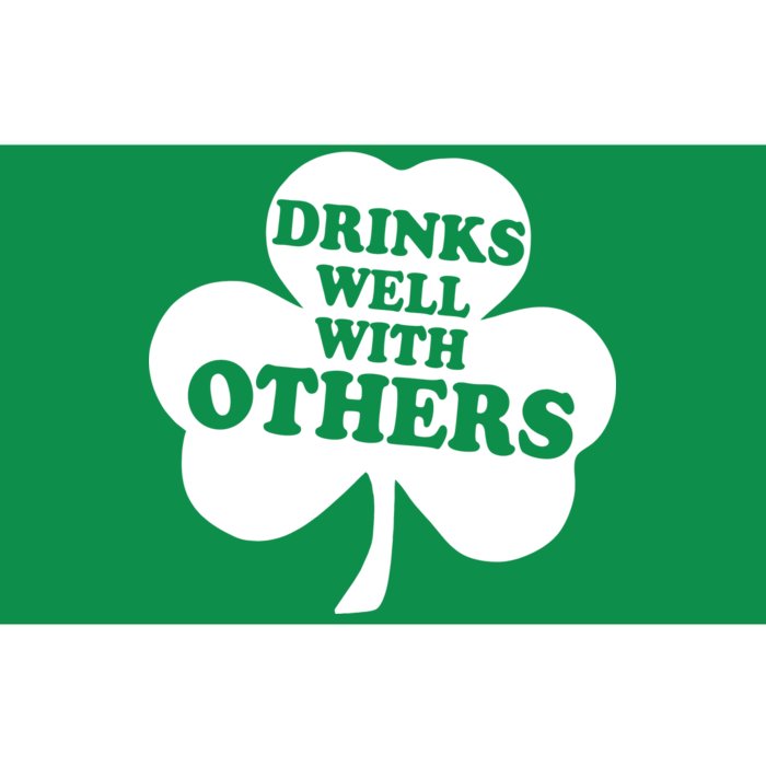 Drinks Well With Others Funny St. Patrick's Day Drinking Bumper Sticker