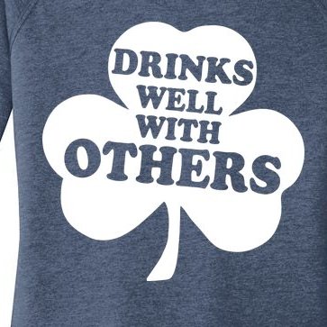 Drinks Well With Others Funny St. Patrick's Day Drinking Women’s Perfect Tri Tunic Long Sleeve Shirt