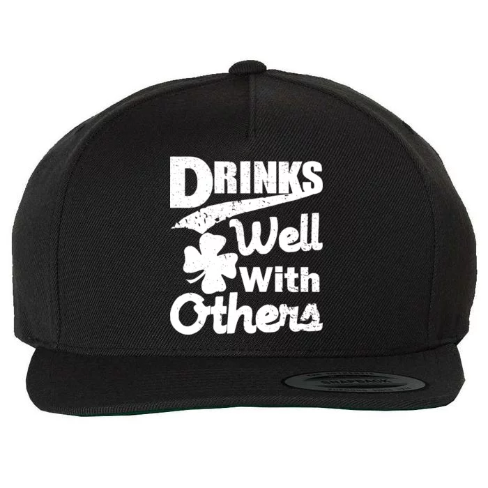 Drinks Well With Others St. Patrick's Day Wool Snapback Cap