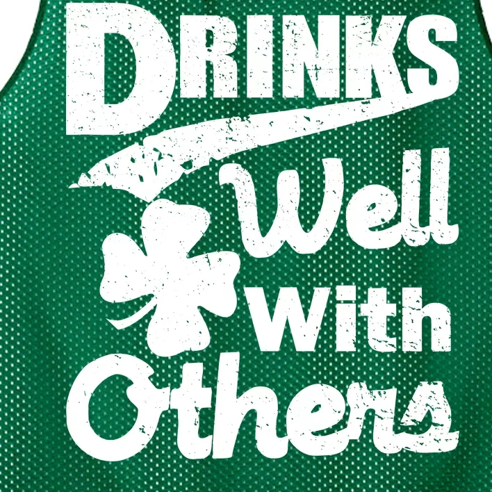 Drinks Well With Others St. Patrick's Day Mesh Reversible Basketball Jersey Tank