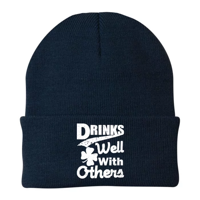 Drinks Well With Others St. Patrick's Day Knit Cap Winter Beanie