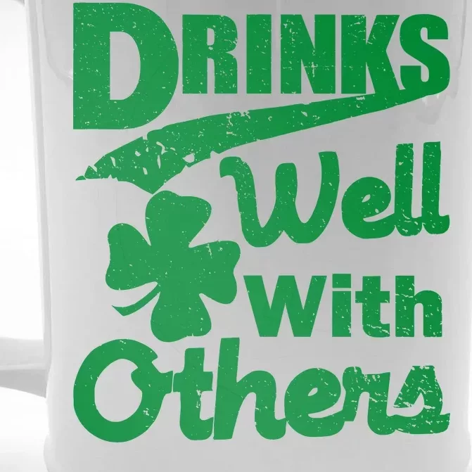 Drinks Well With Others St. Patrick's Day Front & Back Beer Stein