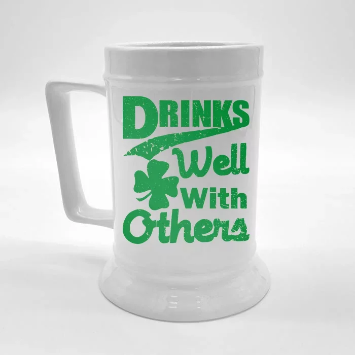 Drinks Well With Others St. Patrick's Day Front & Back Beer Stein