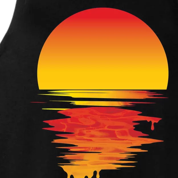 Dripping Sunset Ladies Tri-Blend Wicking Tank