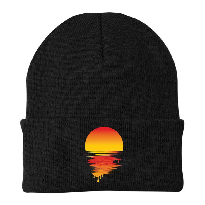 Dripping Sunset Knit Cap Winter Beanie