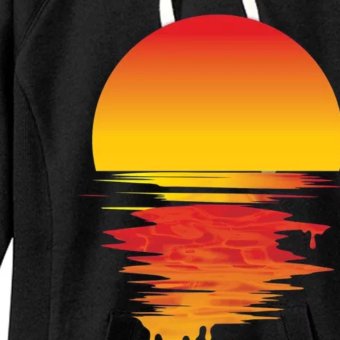 Dripping Sunset Women's Fleece Hoodie