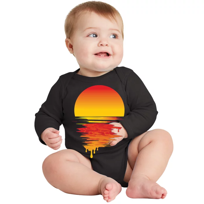 Dripping Sunset Baby Long Sleeve Bodysuit