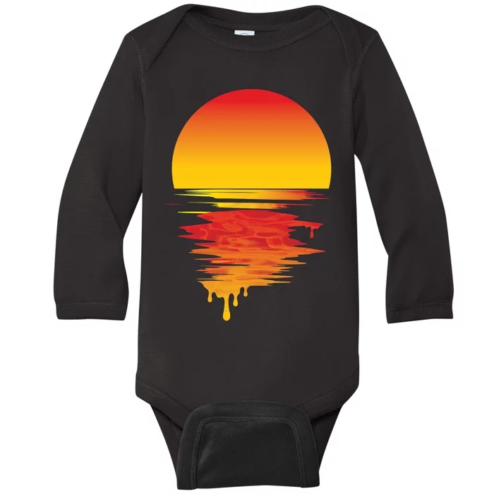 Dripping Sunset Baby Long Sleeve Bodysuit