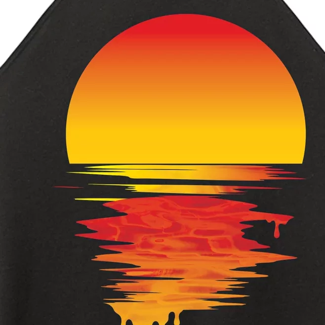 Dripping Sunset Women’s Perfect Tri Rocker Tank