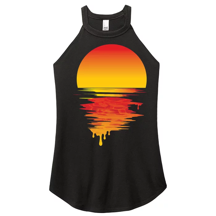 Dripping Sunset Women’s Perfect Tri Rocker Tank