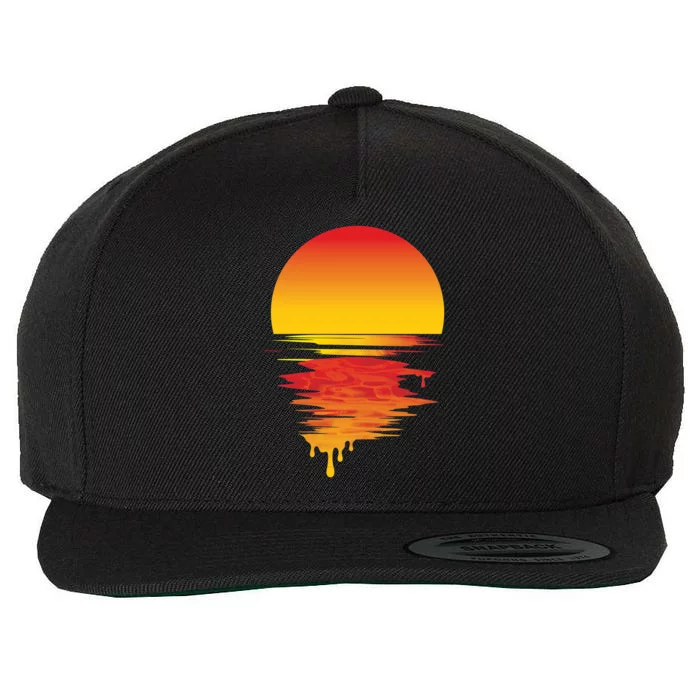 Dripping Sunset Wool Snapback Cap