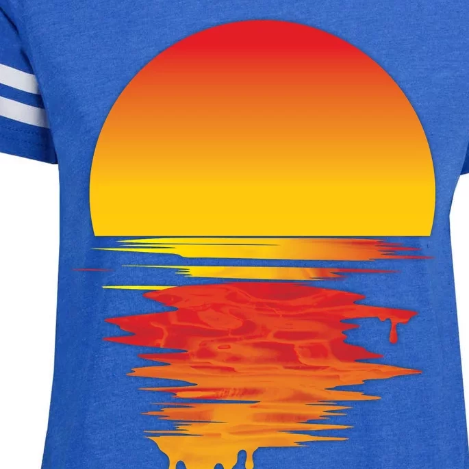 Dripping Sunset Enza Ladies Jersey Football T-Shirt