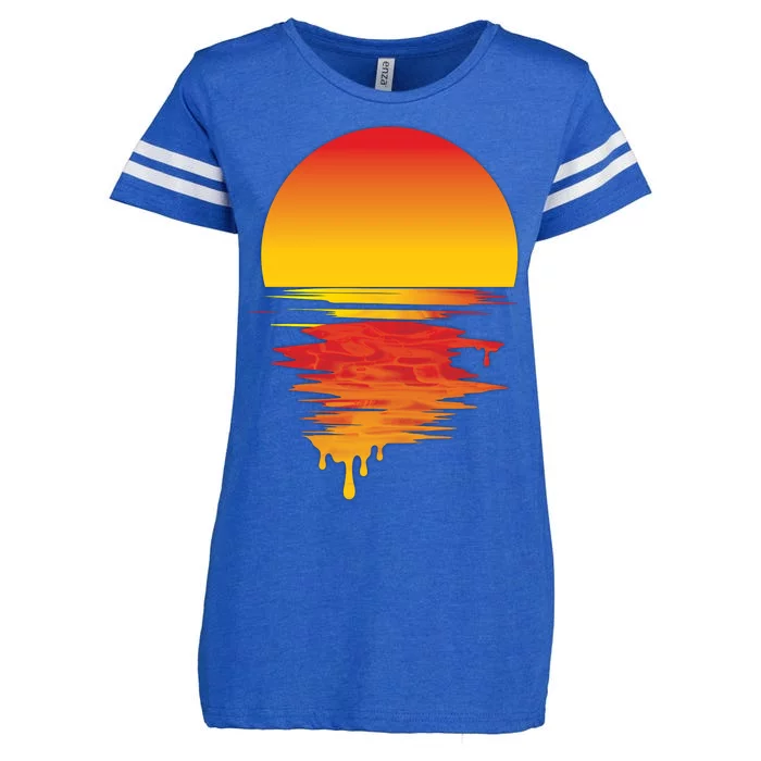 Dripping Sunset Enza Ladies Jersey Football T-Shirt