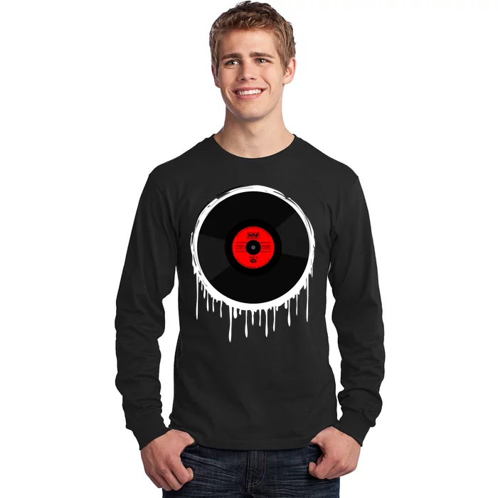 Dripping Vinyl Record Long Sleeve Shirt