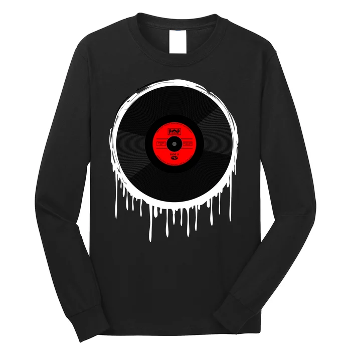 Dripping Vinyl Record Long Sleeve Shirt