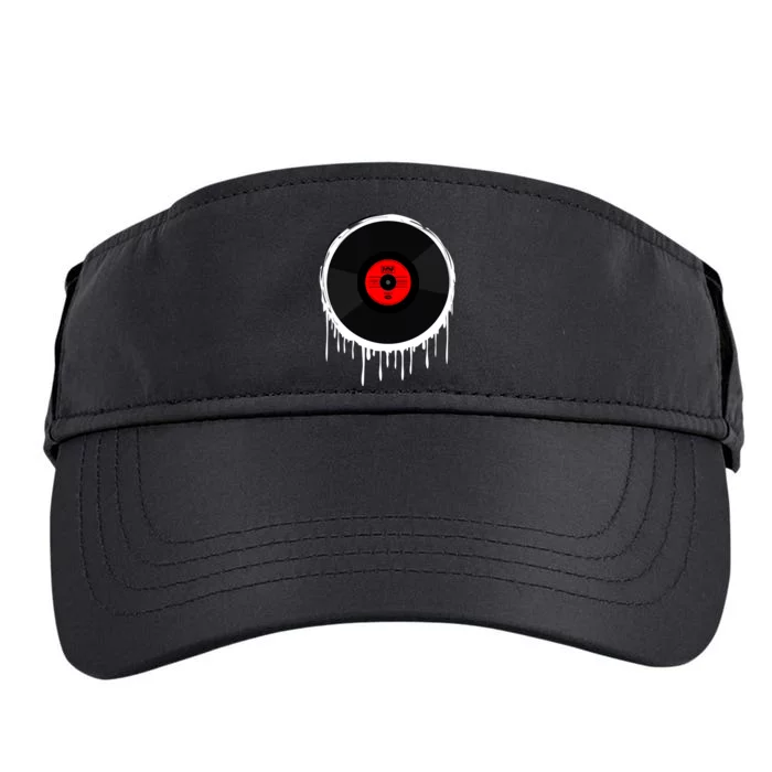 Dripping Vinyl Record Adult Drive Performance Visor