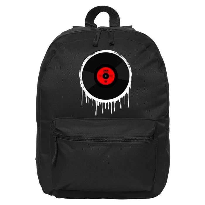 Dripping Vinyl Record 16 in Basic Backpack