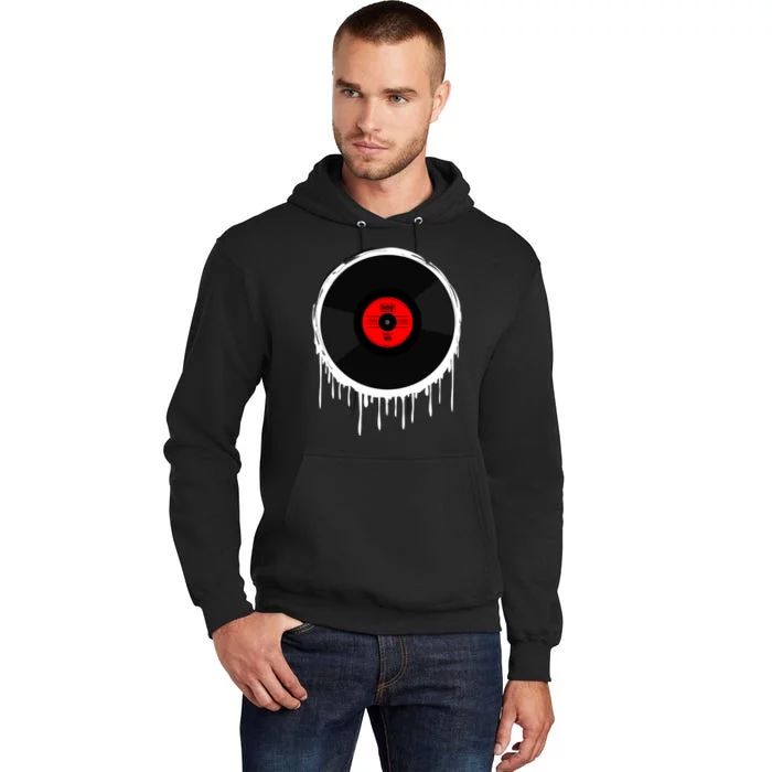 Dripping Vinyl Record Tall Hoodie