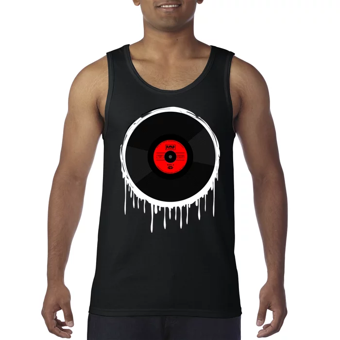 Dripping Vinyl Record Tank Top