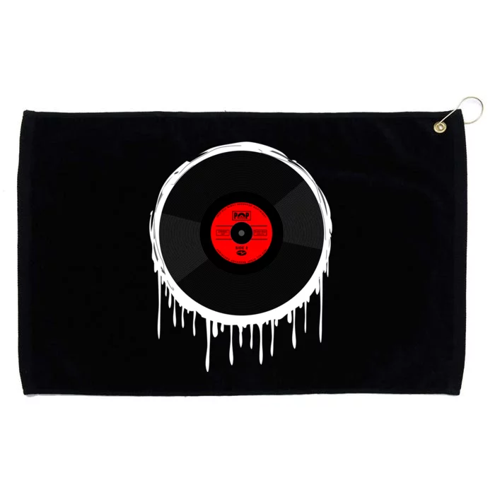 Dripping Vinyl Record Grommeted Golf Towel