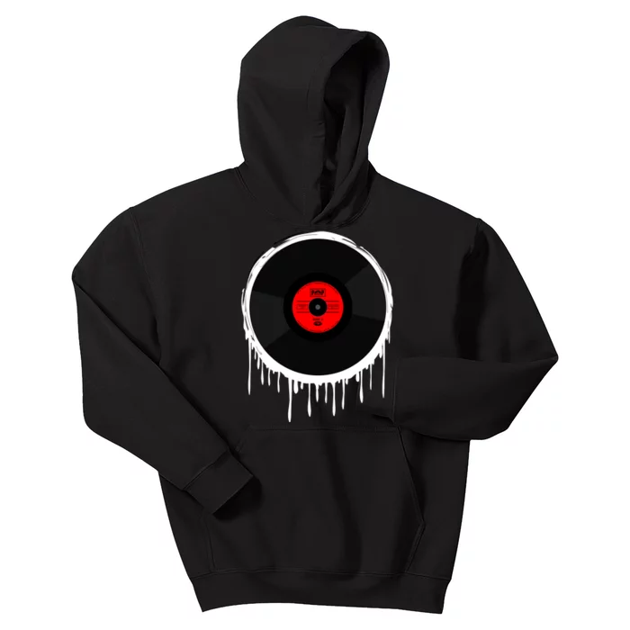 Dripping Vinyl Record Kids Hoodie