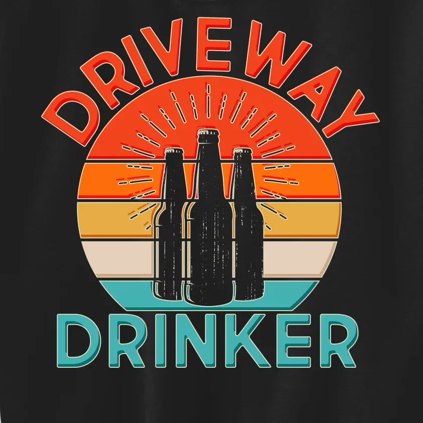 Driveway Drinker Retro Kids Sweatshirt