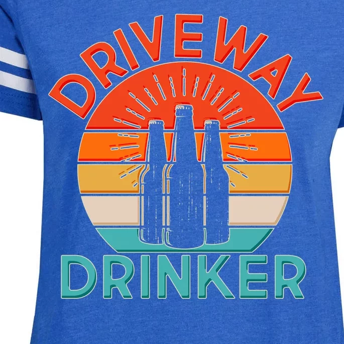 Driveway Drinker Retro Enza Ladies Jersey Football T-Shirt