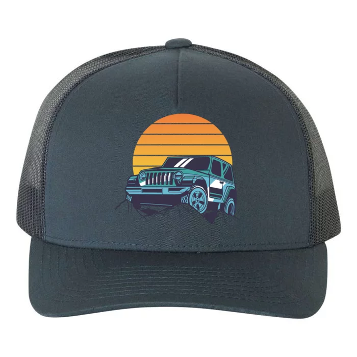 Driving In Sunset Retro Yupoong Adult 5-Panel Trucker Hat