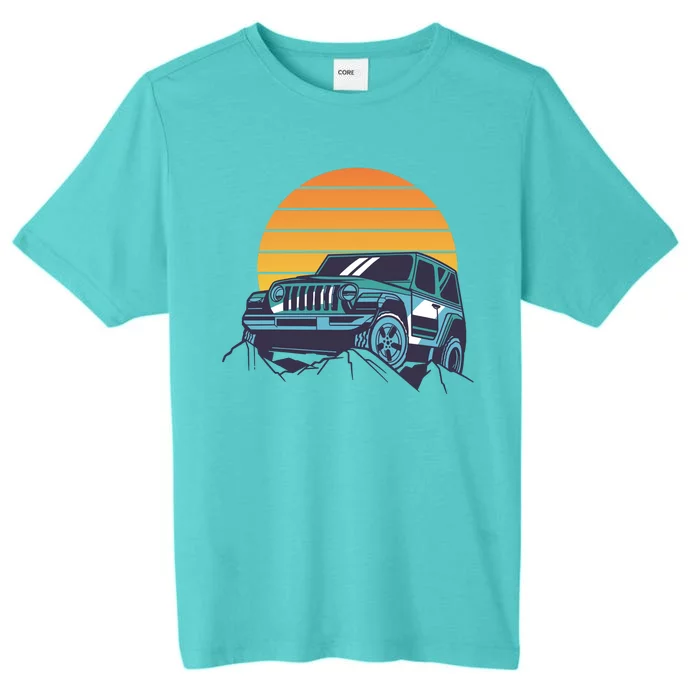 Driving In Sunset Retro ChromaSoft Performance T-Shirt