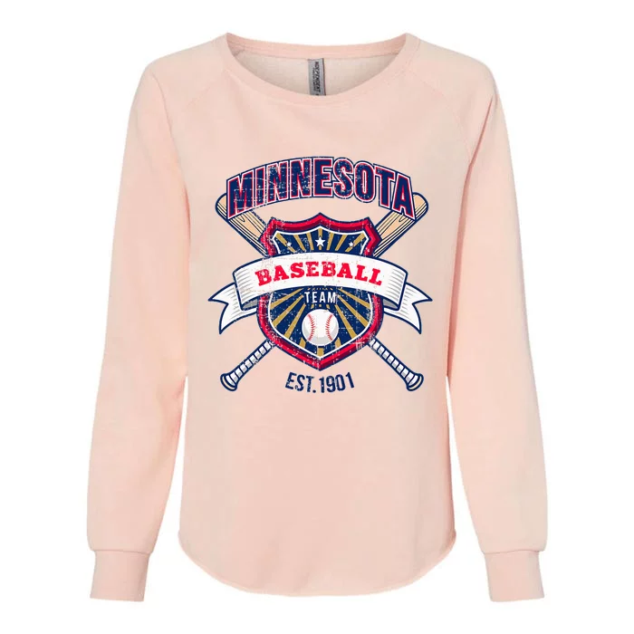 Distressed Retro Look Twin Cities Tailgate Fan Womens California Wash Sweatshirt