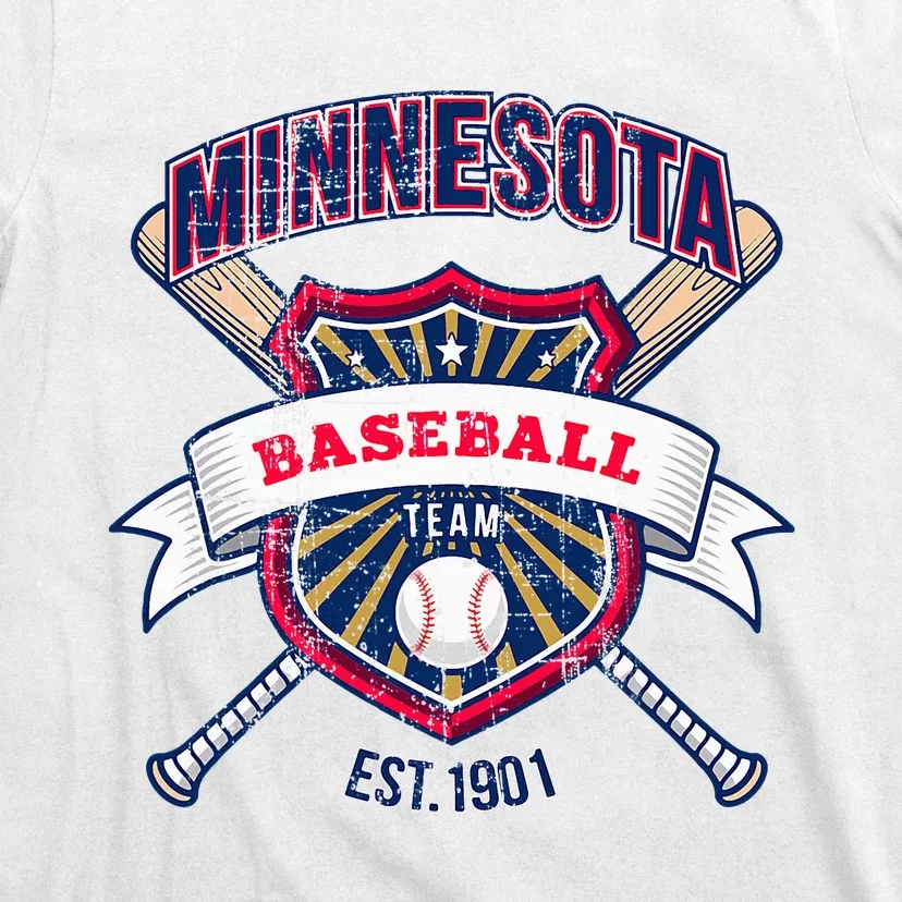 Distressed Retro Look Twin Cities Tailgate Fan T-Shirt