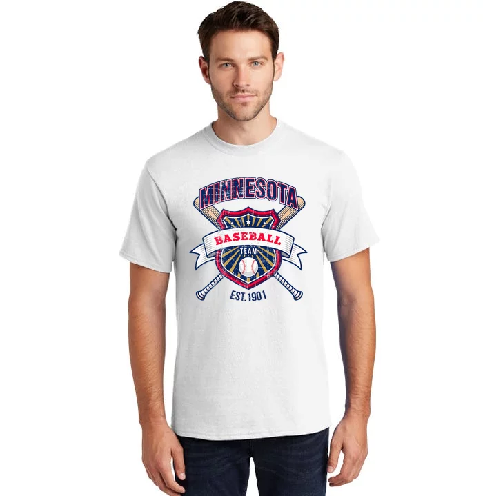 Distressed Retro Look Twin Cities Tailgate Fan Tall T-Shirt