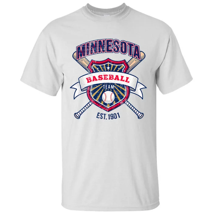 Distressed Retro Look Twin Cities Tailgate Fan Tall T-Shirt