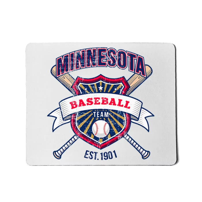 Distressed Retro Look Twin Cities Tailgate Fan Mousepad