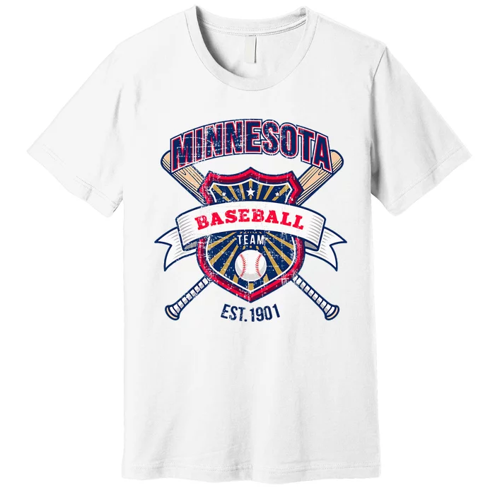 Distressed Retro Look Twin Cities Tailgate Fan Premium T-Shirt