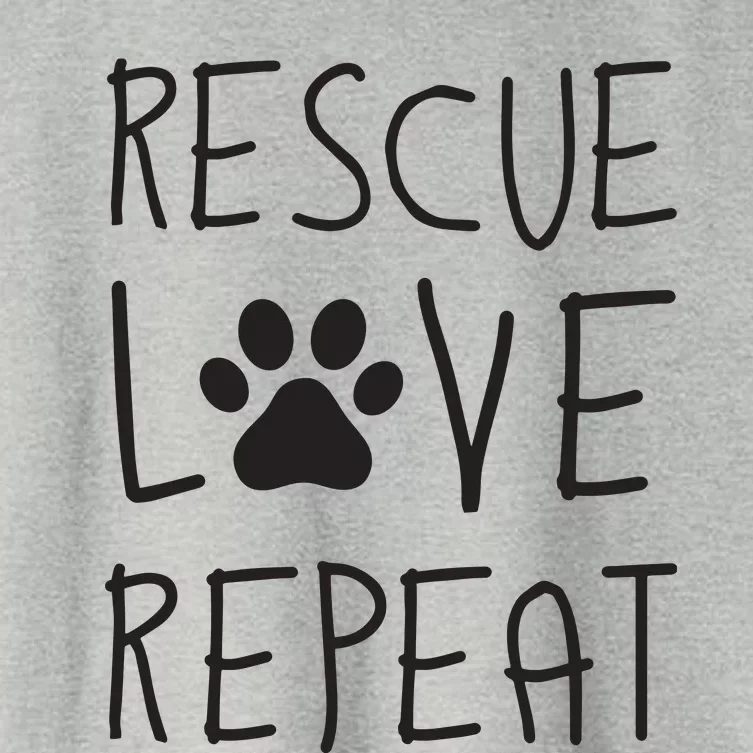 Dog Rescue Love Repeat Adopt Awareness Women's Crop Top Tee