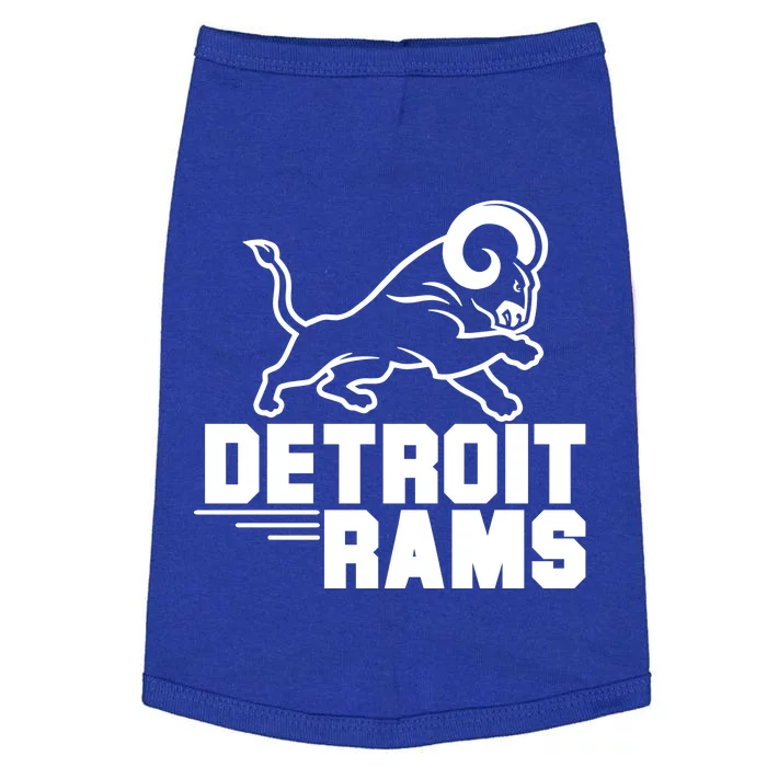 Detroit Rams Logo Doggie Tank