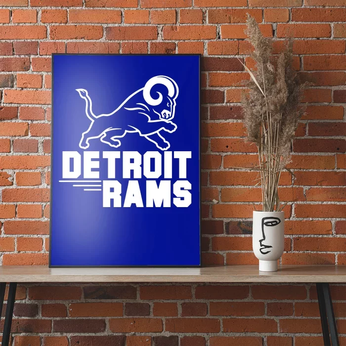 Detroit Rams Logo Poster