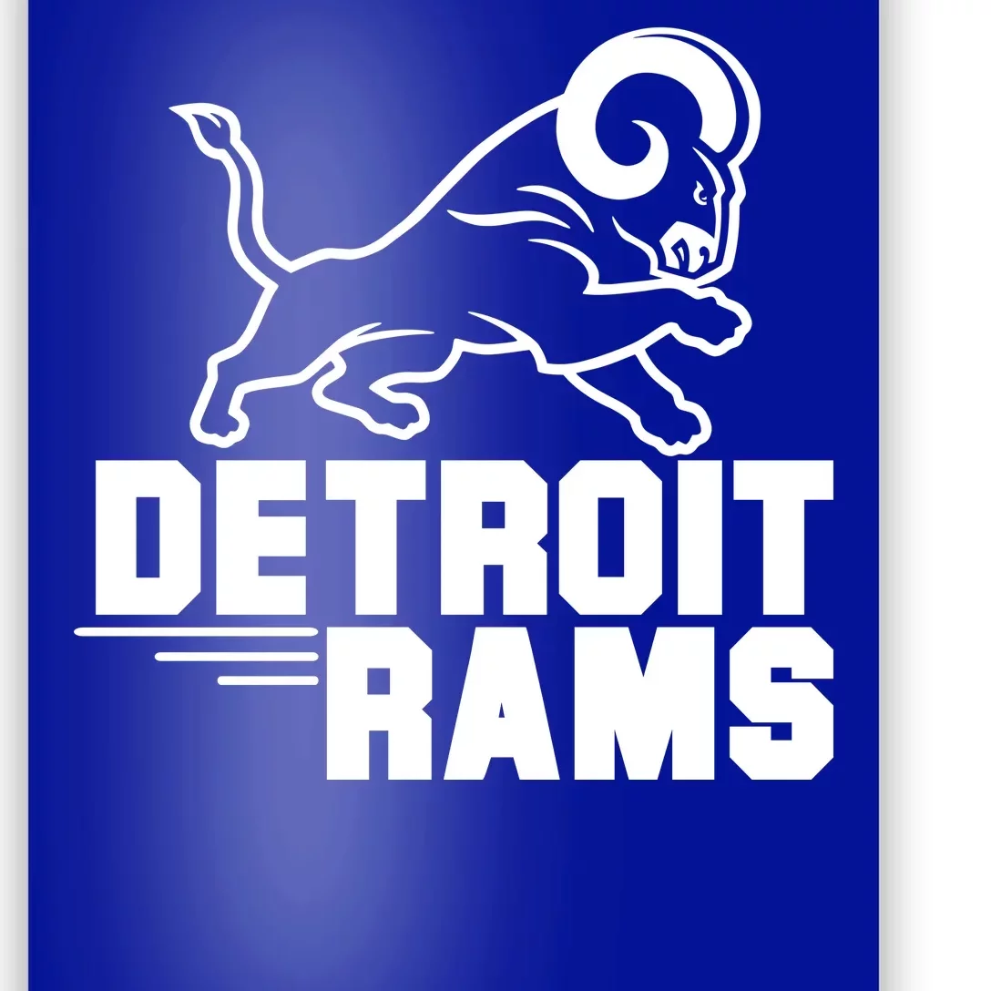 Detroit Rams Logo Poster