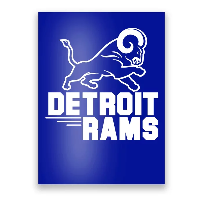 Detroit Rams Logo Poster