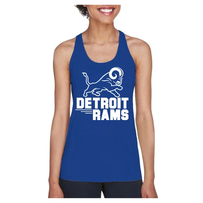 Detroit Rams Logo Women's Racerback Tank