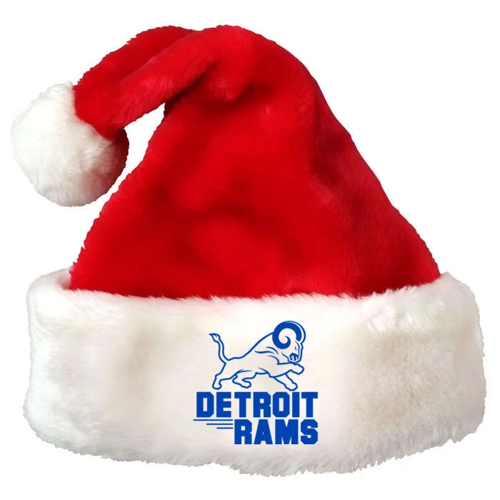 Detroit Rams Logo Premium Christmas Santa Hat