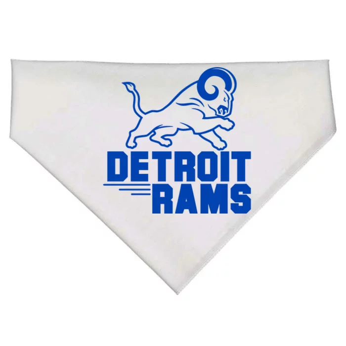 Detroit Rams Logo USA-Made Doggie Bandana