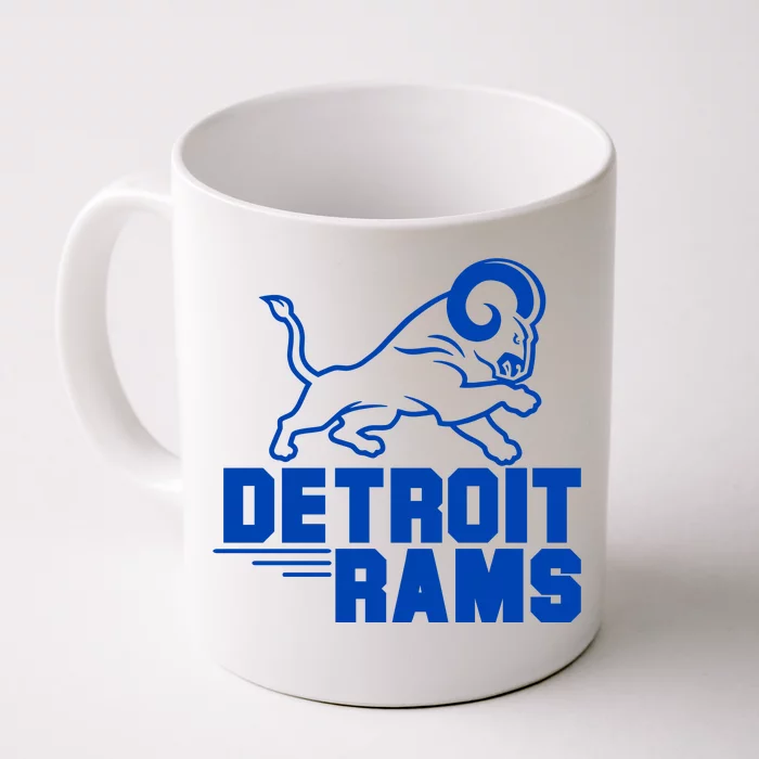 Detroit Rams Logo Front & Back Coffee Mug